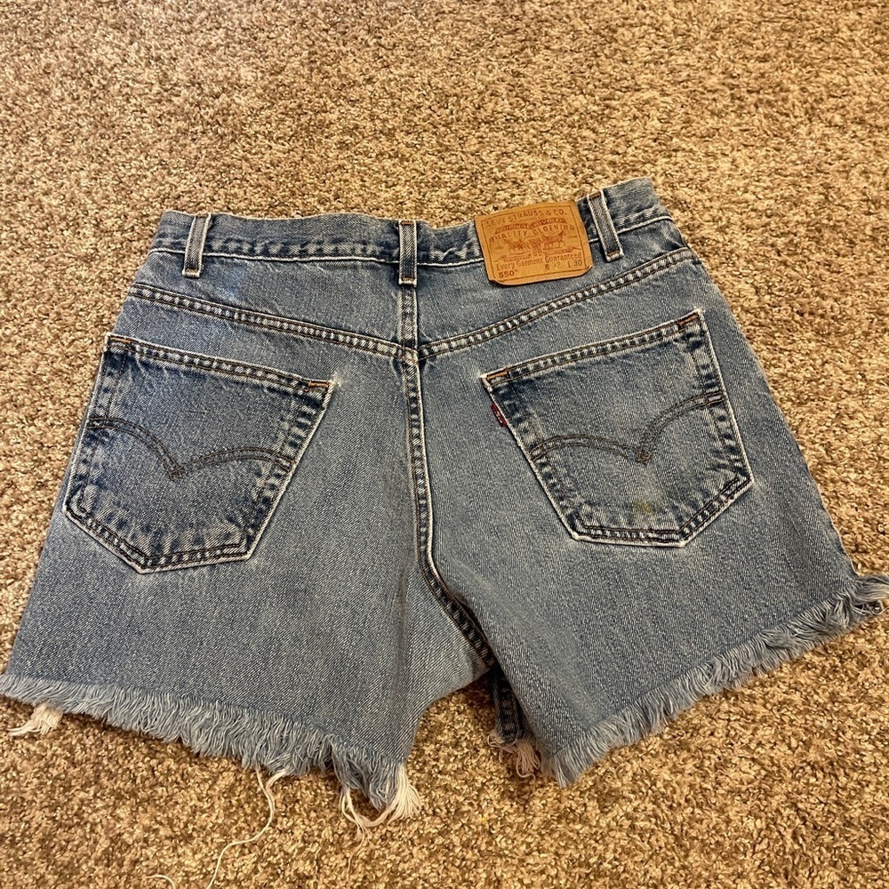Vintage Levi 550 Classic Blue Denim Women's Shorts waist 32